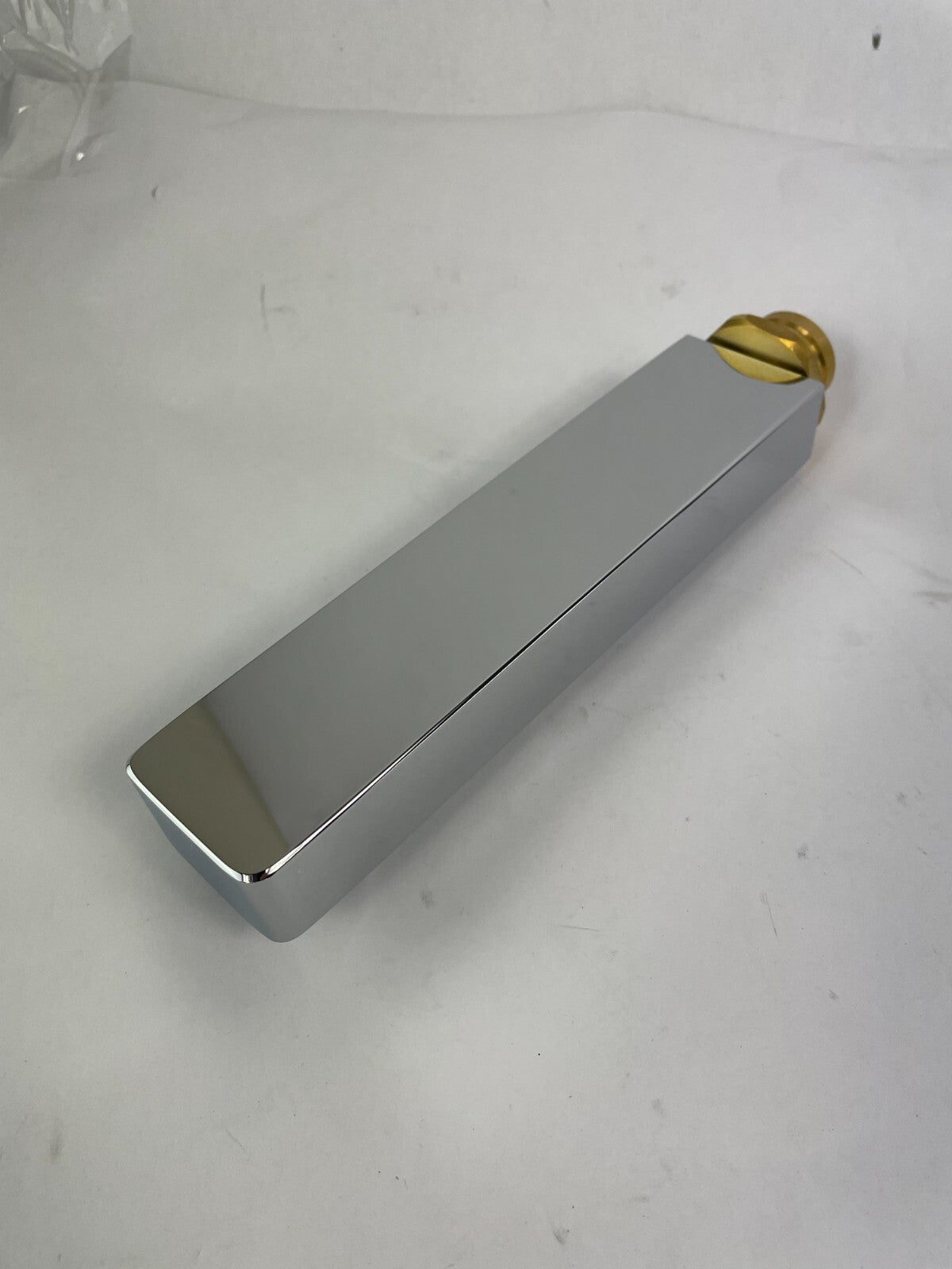 Aquabrass square tub spout in polished chrome finish
