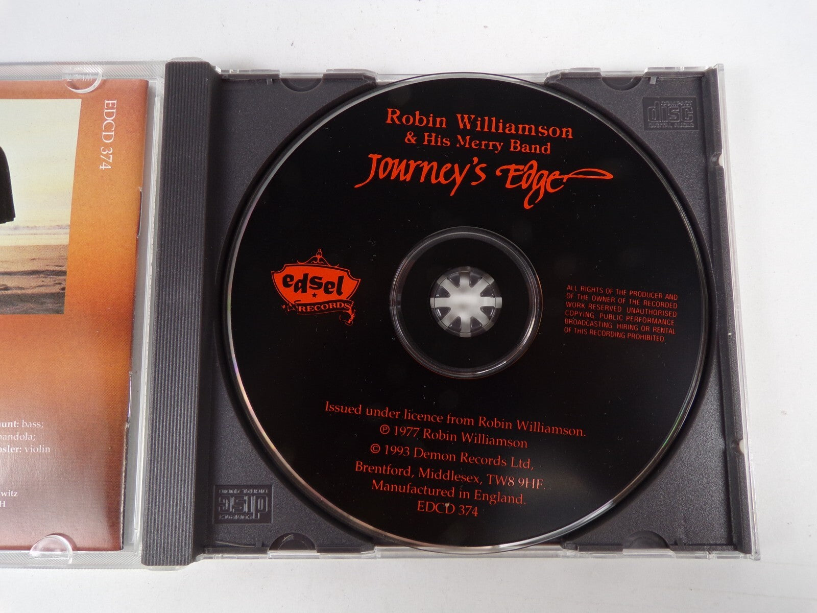 Robin Williamson Journeys Edge Edsel EDCD 374 Border Tango Red Eye Blues CD #21