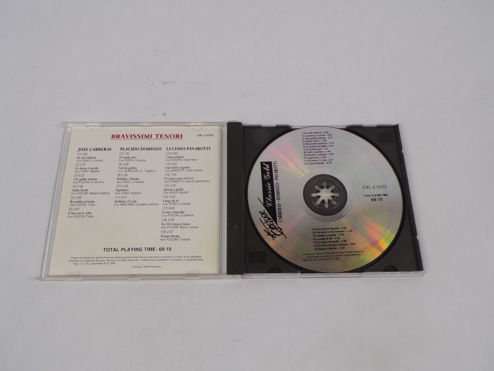 Carreras Domingo Pavarotti Excelsior De Miei Bollenti La Donna E Mobile CD#68
