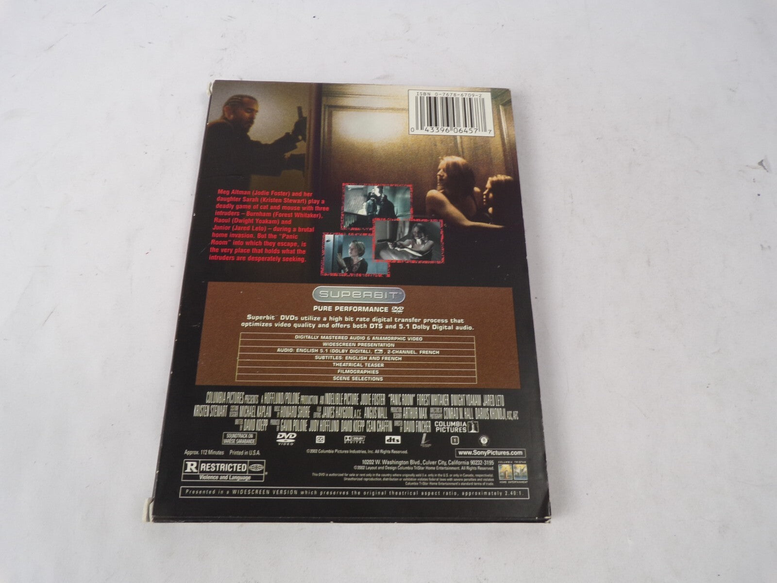 Panic Room Jodie Foster Meg Altman Ame Ner Daughter Sarah Play A Dead DVD Movies