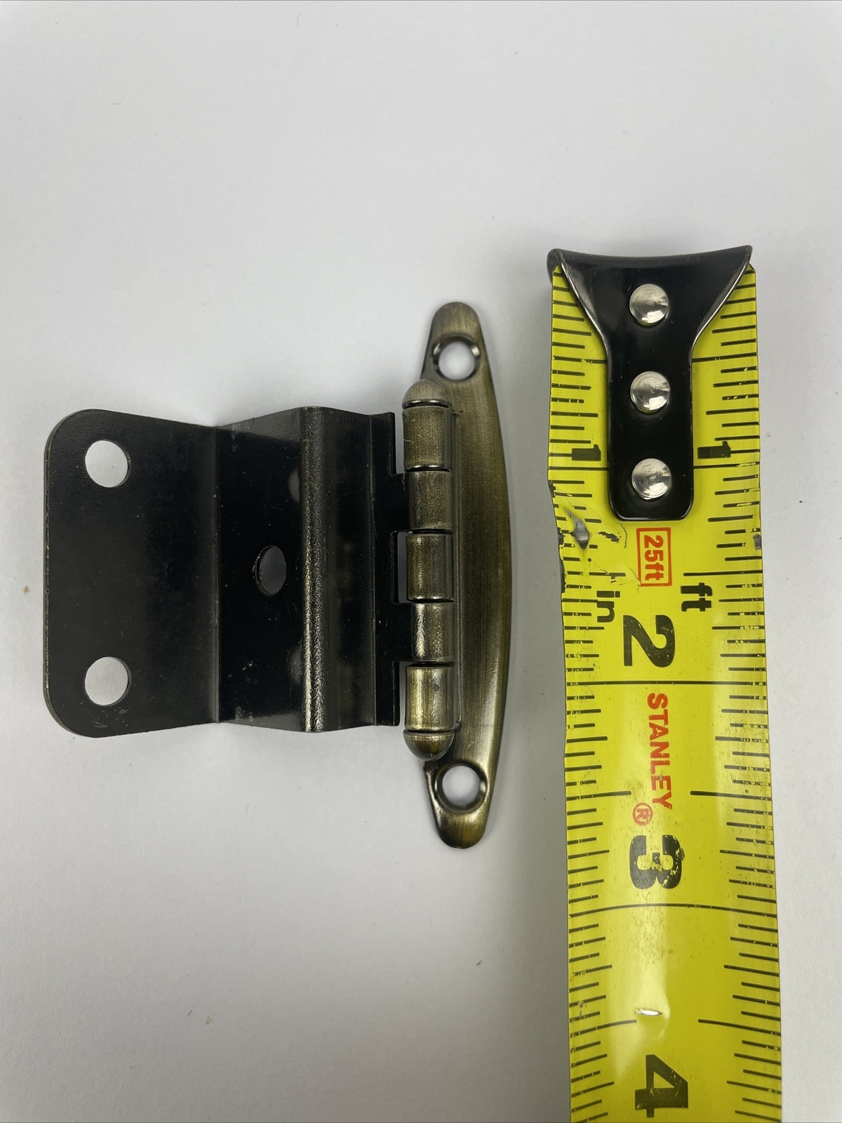 2 x JB Jaybee MFG Corp. 3/4" Semi Concealed Inset Hinge Satin Antique Brass USA