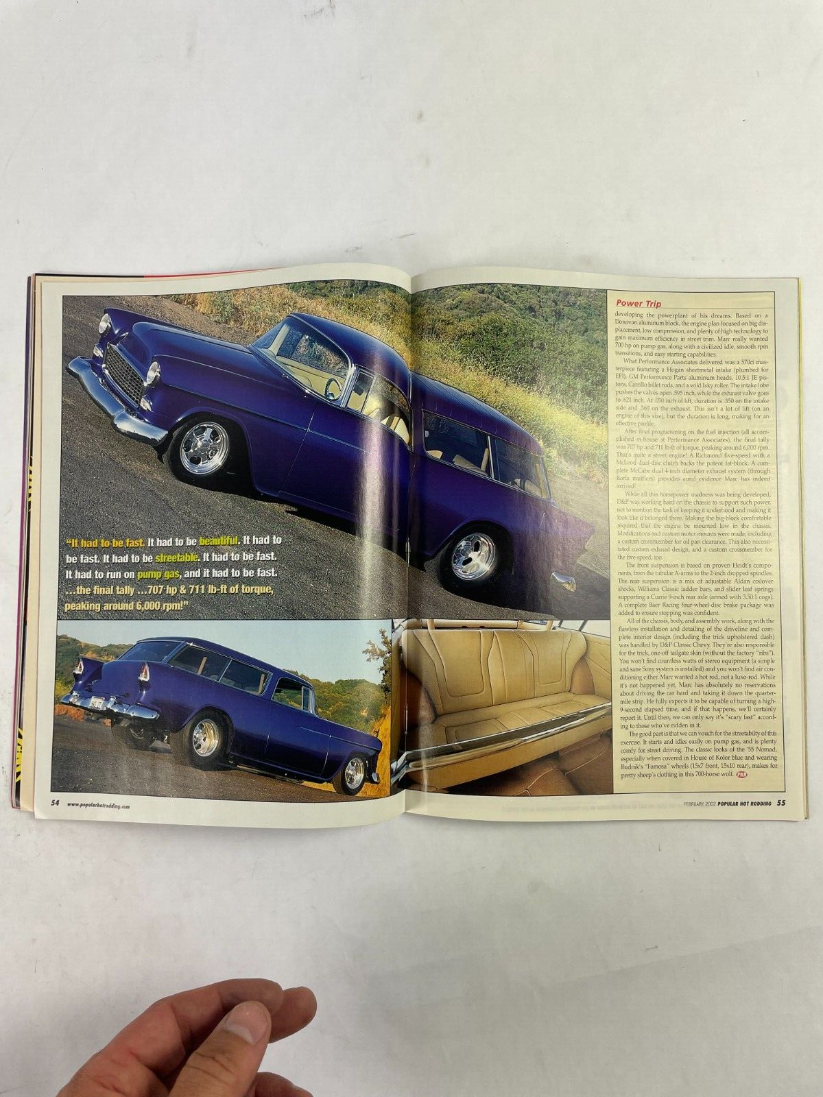 February 2002 Hot Rodding Magazine Chevys Rule Street Legal Racers Invade South