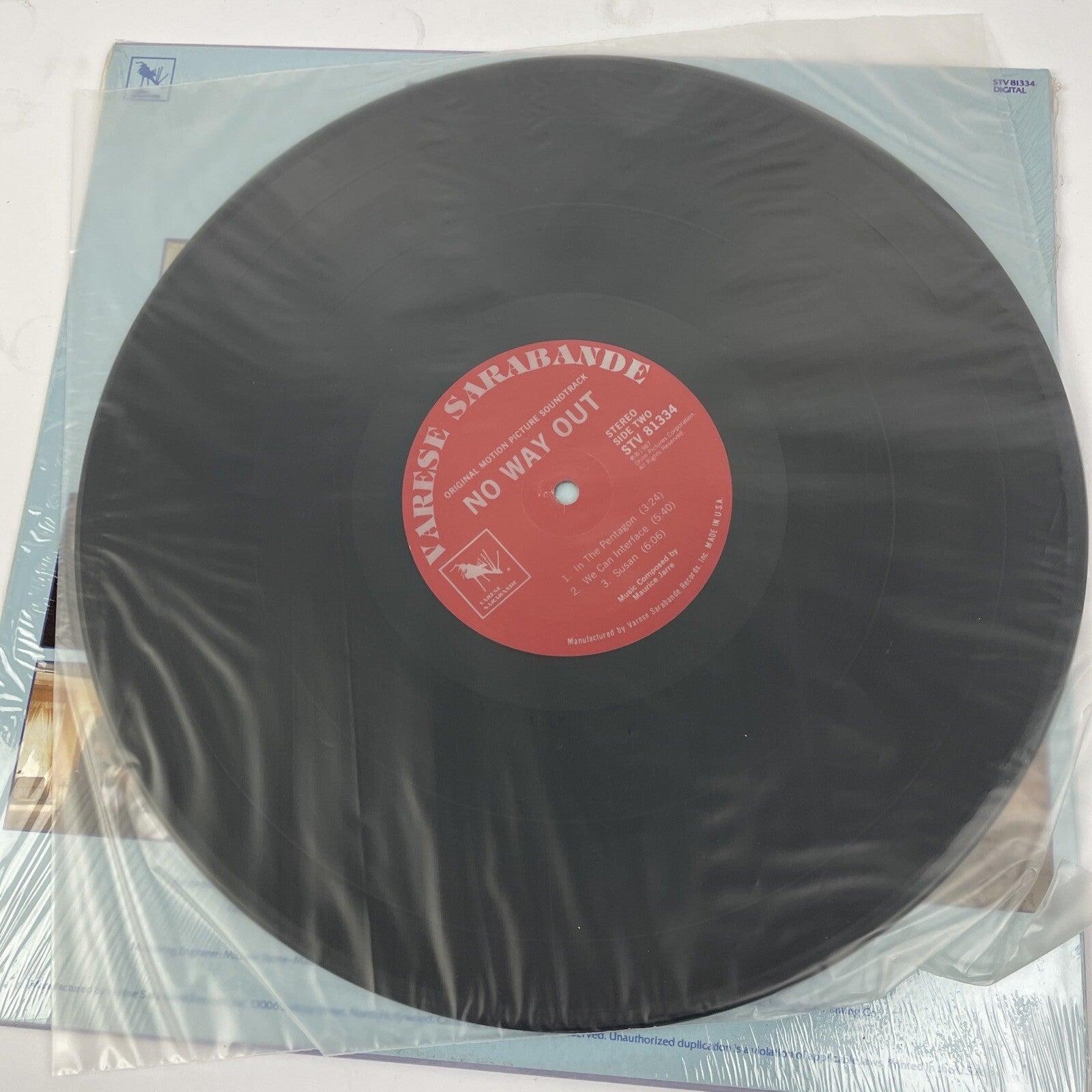 Maurice Jarre – No Way Out OST LP Varèse Sarabande STV 81344 Score - VGC