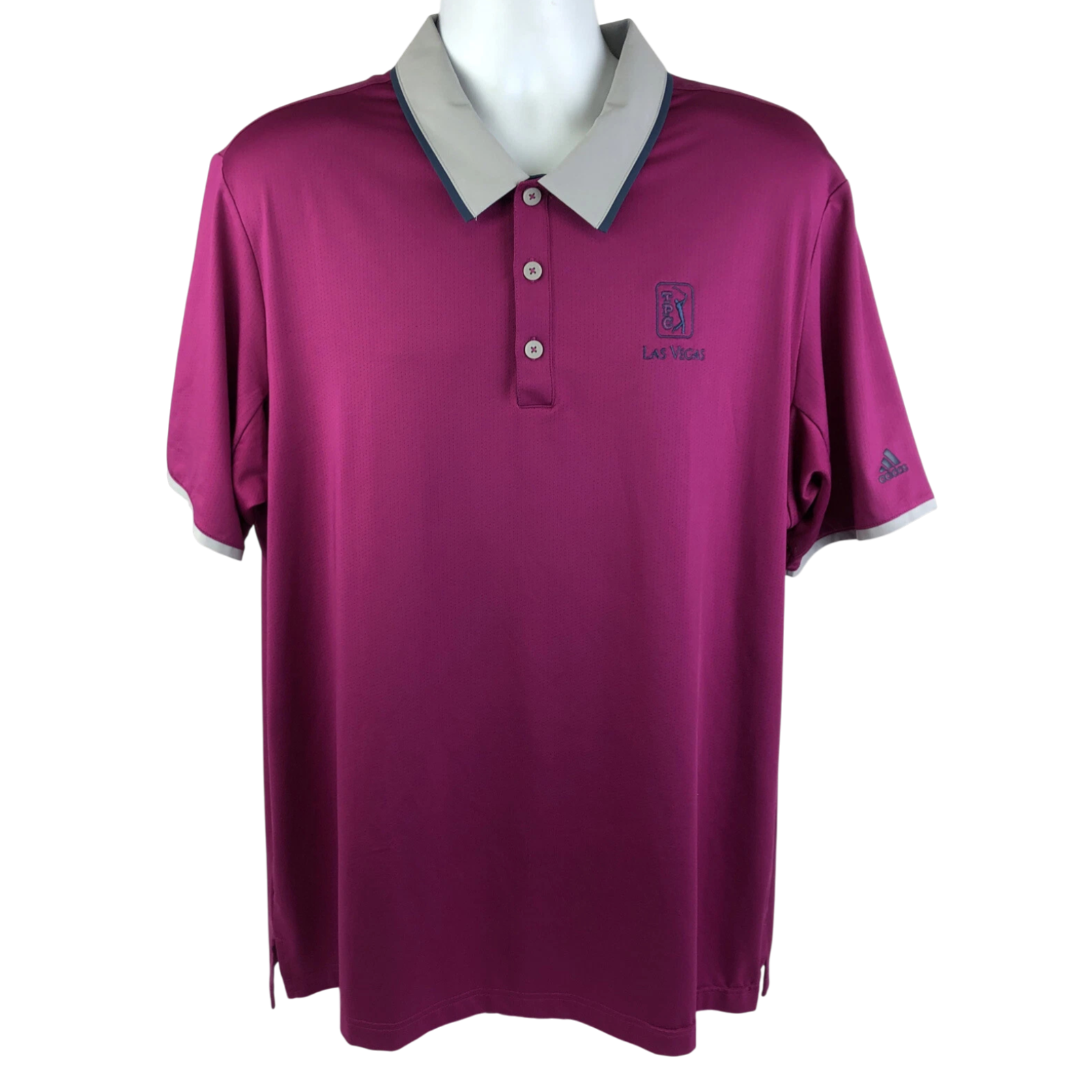 Adidas Climacool Mens Golf Shirt XL The Players Course TPC Las Vegas Fuchsia VGC