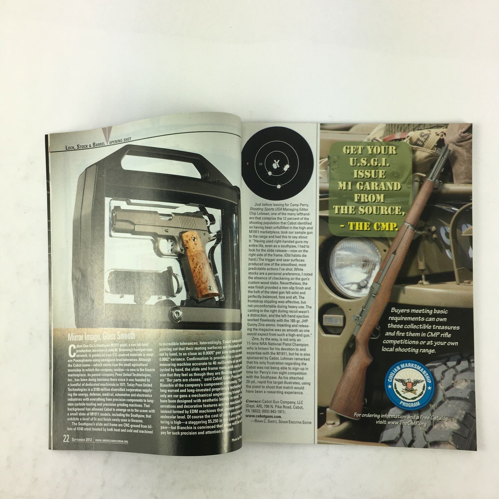 September 2012 American Rifleman Magazine Rimfire Rugers SR22 & LCR-22 .375