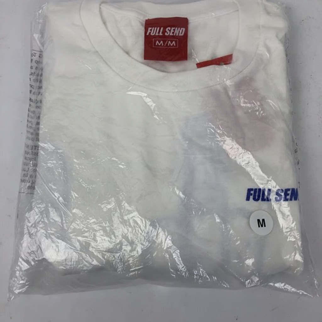 Nelk boys Full Send " Steve Will Do It " F. U. Tee T-shirt size Medium White