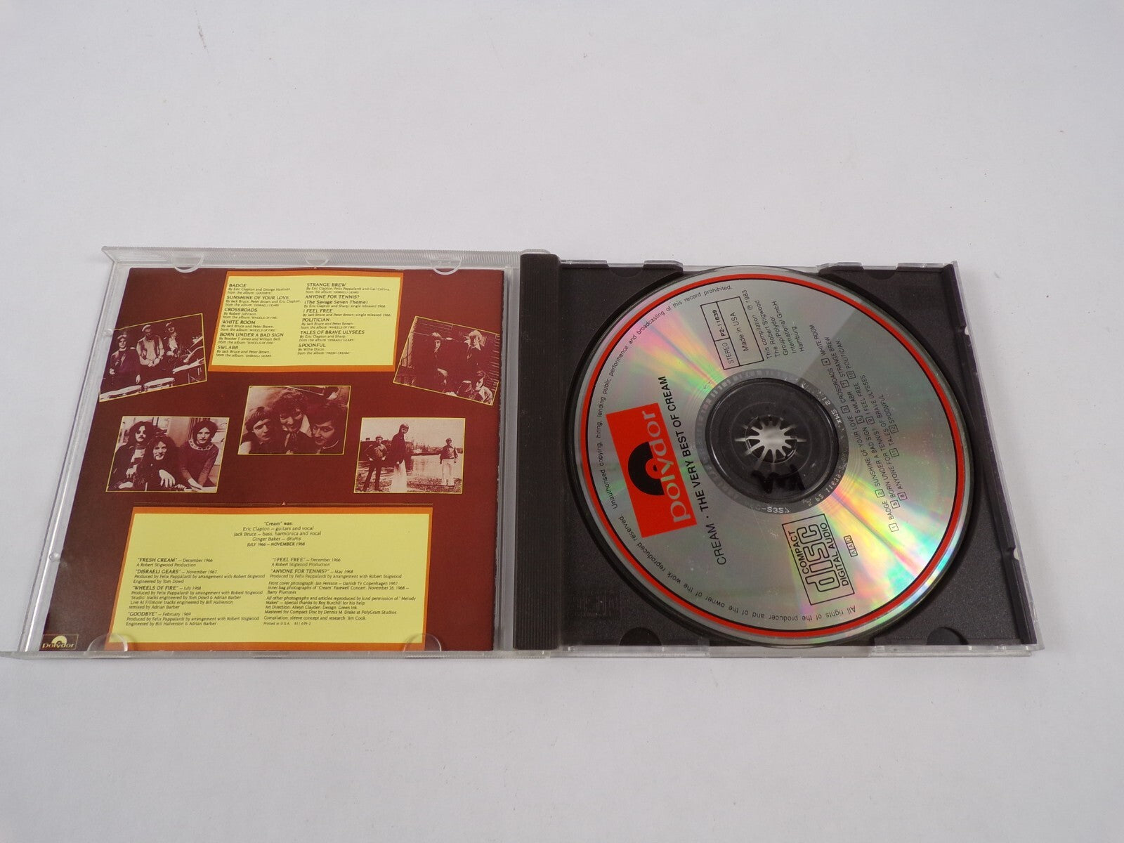 Strange Brew The Very Best Of Cream Badge Sunshie Of Your Love Cross Roads CD#46