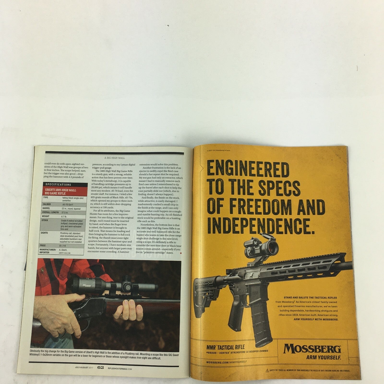 July 2017 Rifle Shooter Magazine Revere Mini-Thirty 7.62x39 Semi Auto AR-15 M1A