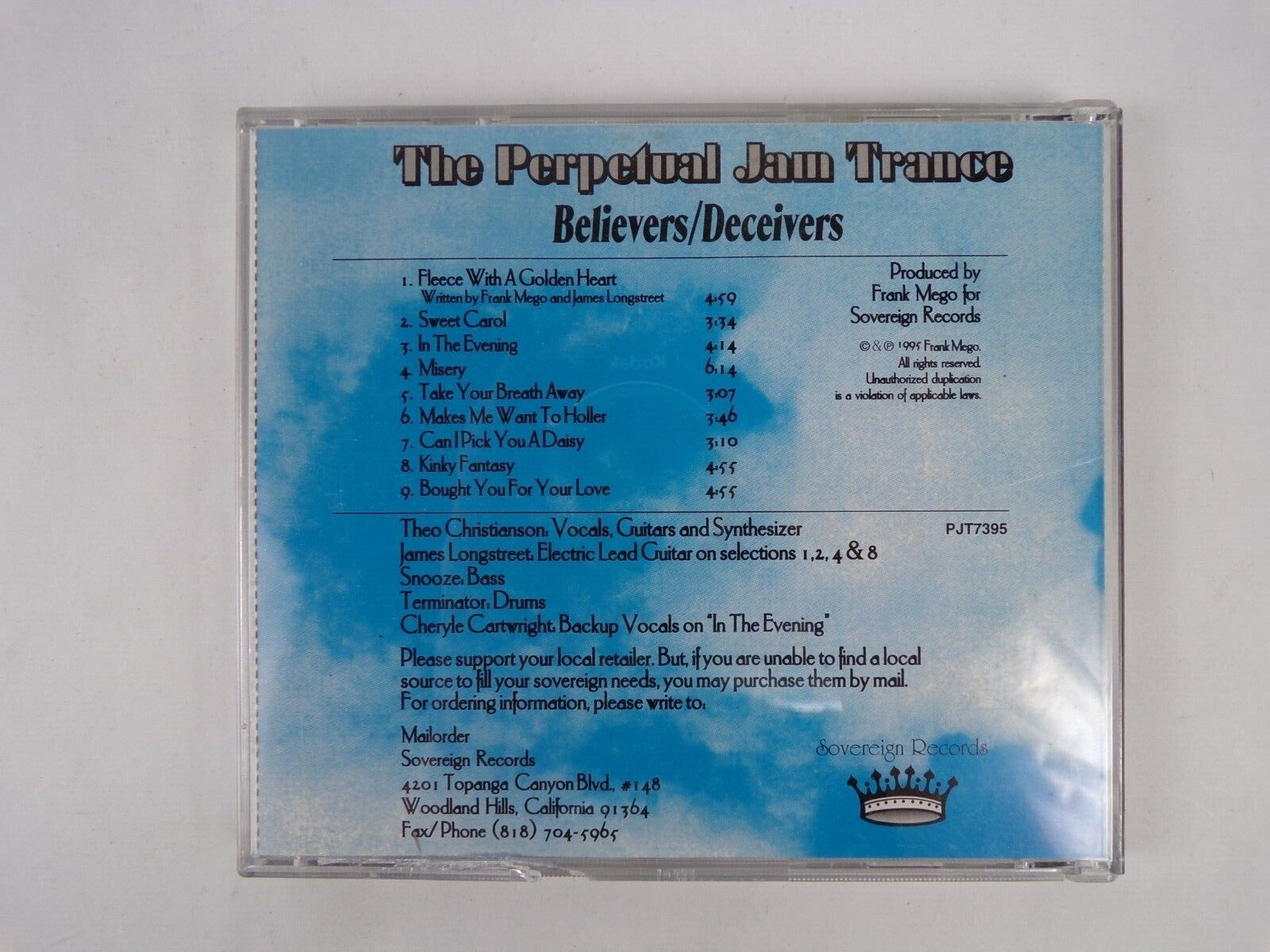 The Perpetual Jam Trance Believers/Deceivers Greatest Hits CD #9