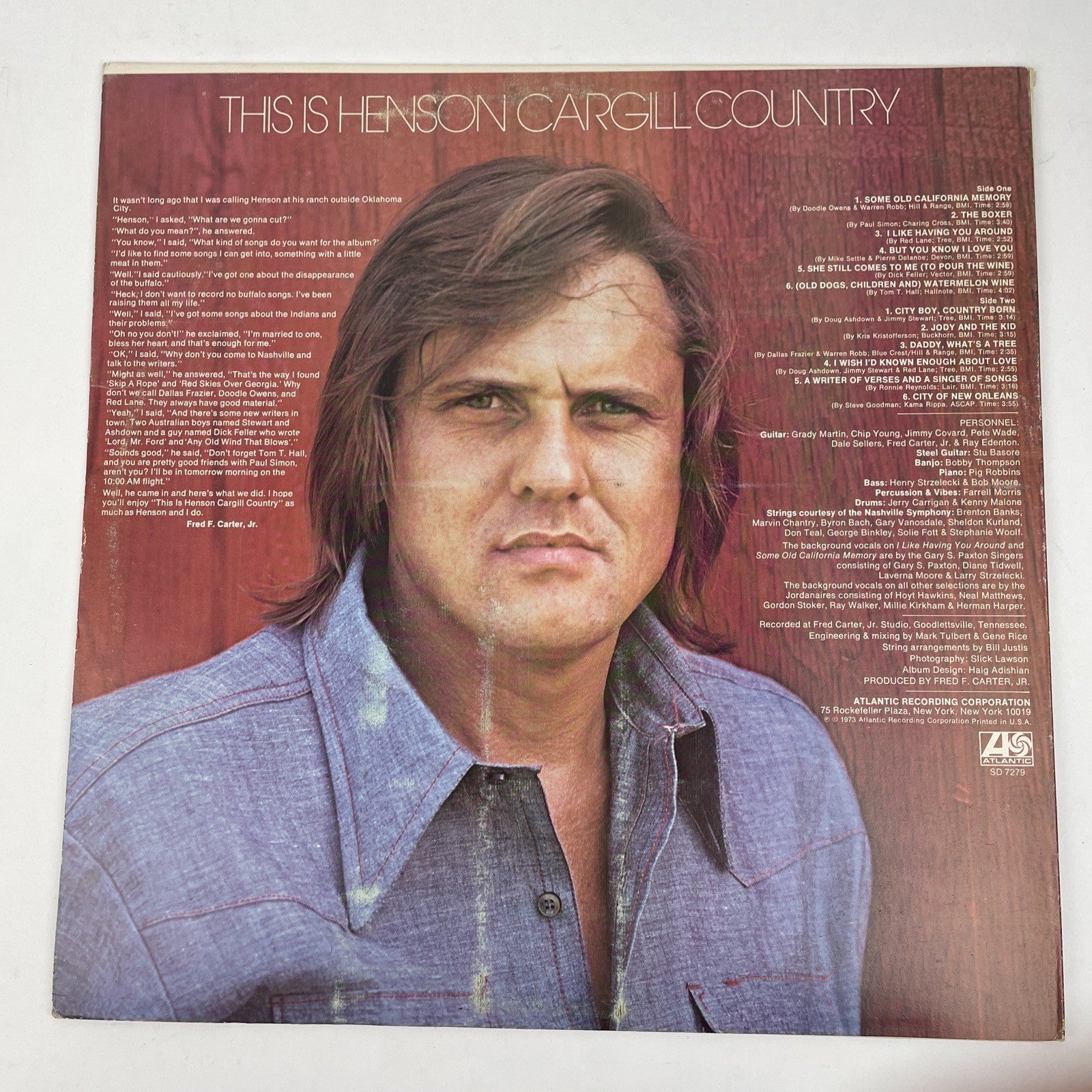 Henson Gargill This Is Henson Cargill Country 1973 Atlantic Country Lp Record