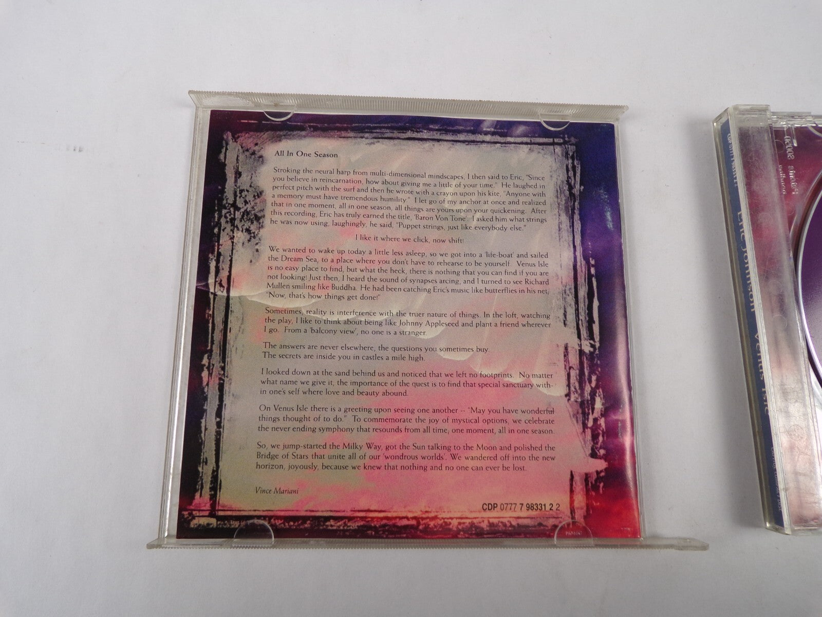 Eric Johnson Venus Isle All About You Camels Night Out Manhattan CD#59