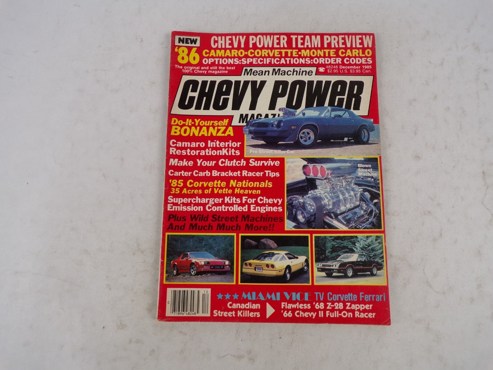 December 1985 Chevy Power Team Preview Camaro Corvette Monte Carlo Do-It-Yoursel
