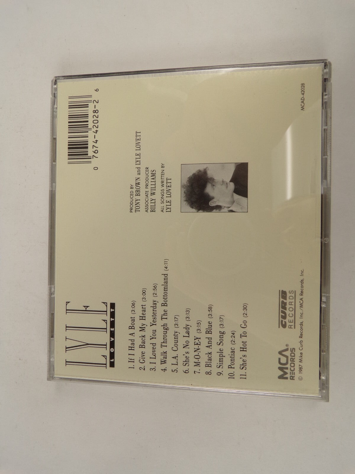 Lyle Lovett Pontiae Simple Song M-O-N-E-Y LA Country She's No Lady CD#46