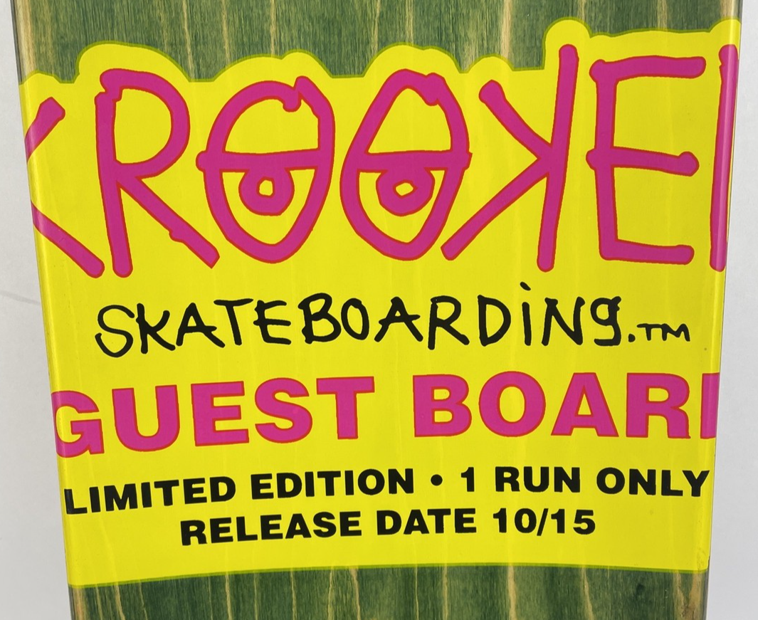 Signed KROOKED Skateboards Guest Deck Alex Gall TrainWreck Mark Gonzales Artwork