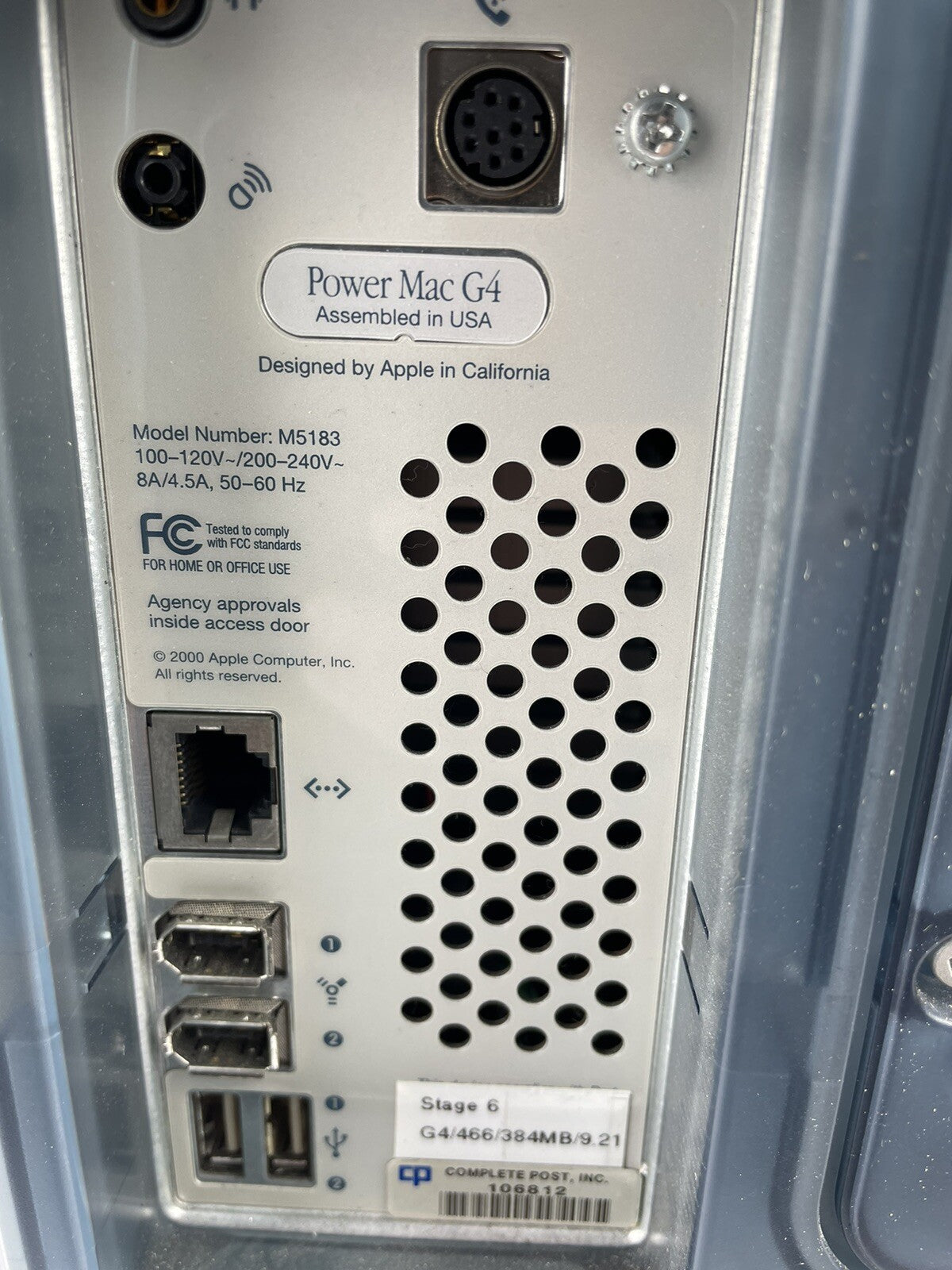 Apple Power Mac G4 graphite tower M5183 466MhZ