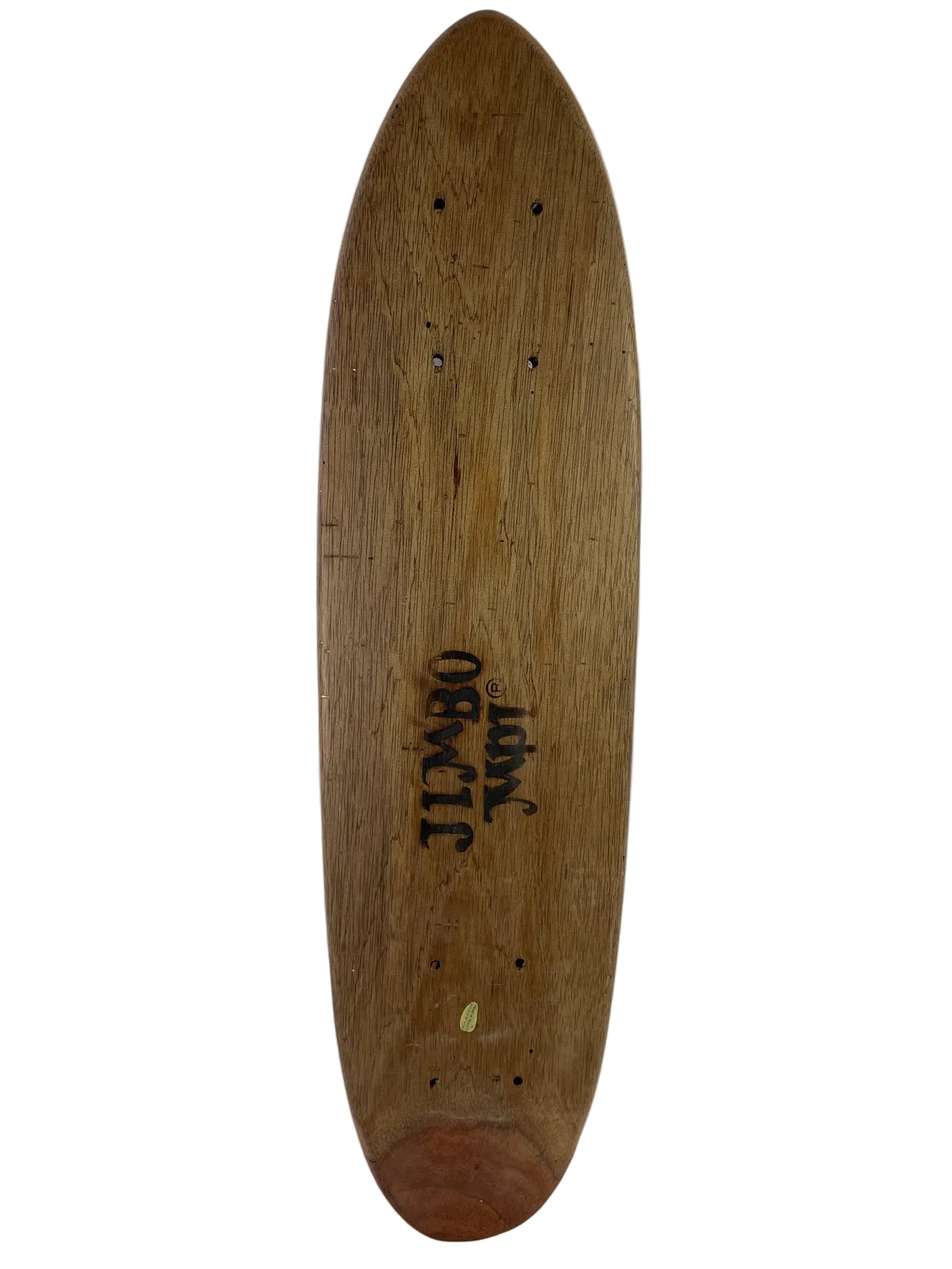 JIMBO Blank #9 teak oak 70s old school cruiser skateboard deck with vintage-inspired shape.
