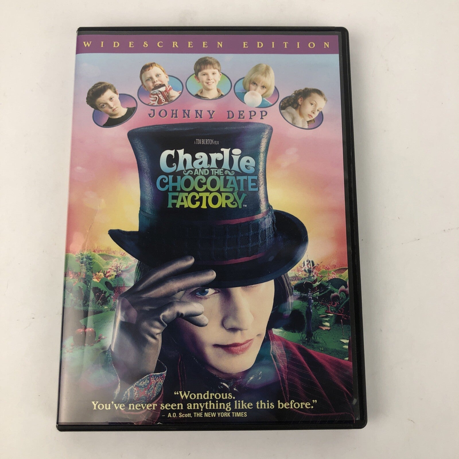 Charlie and the Chocolate Factory (DVD, 2005, Widescreen) Johnny Depp Free Ship