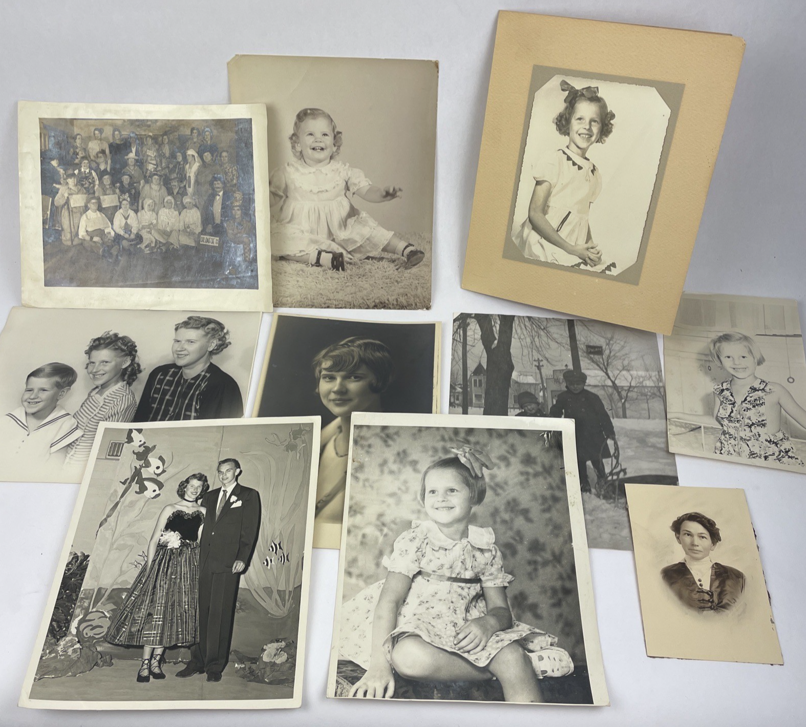 Lot 10 Lot Antique Daguerreotype & Tin Type Ferrotype Portrait Photographs 1900s
