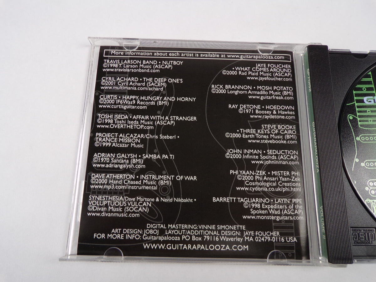 Guitarapalooza Volume 2 Travis Larson Band Nutboy Ray Detone Hoedown CD#26