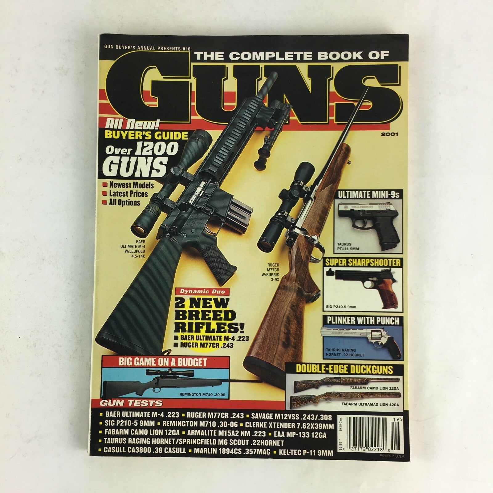 2001 Guns Magazine 2 New Breed Rifles! M77CR.243 Remington M710.30-06 Taurus