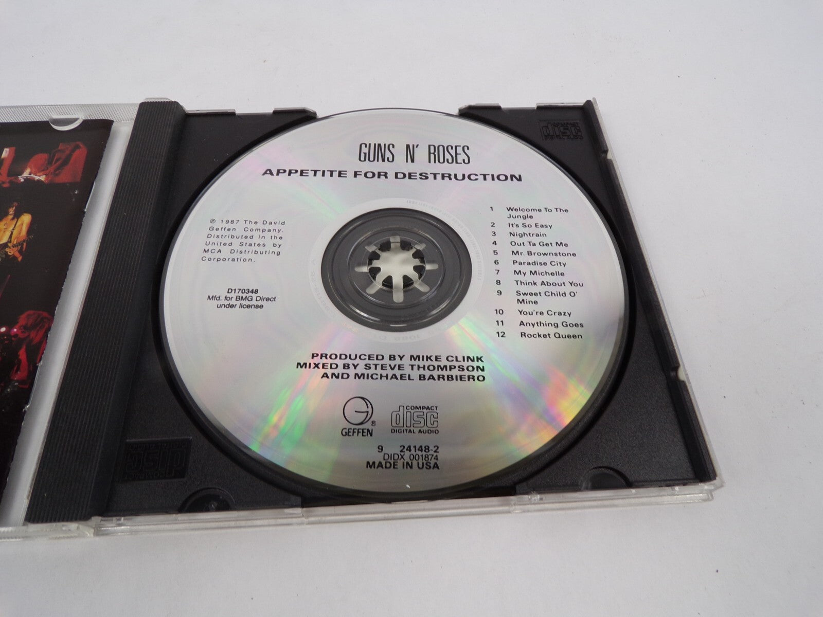 Guns N' Roses Appetite For Destruction It's So Easy Nightrain Out Ta Get MeCD#63