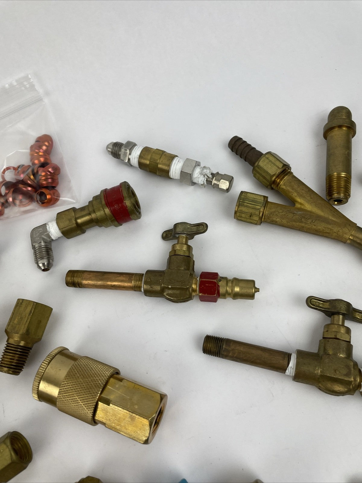 Campbell Hausfeld brass couplers ball valves connections lot steampunk