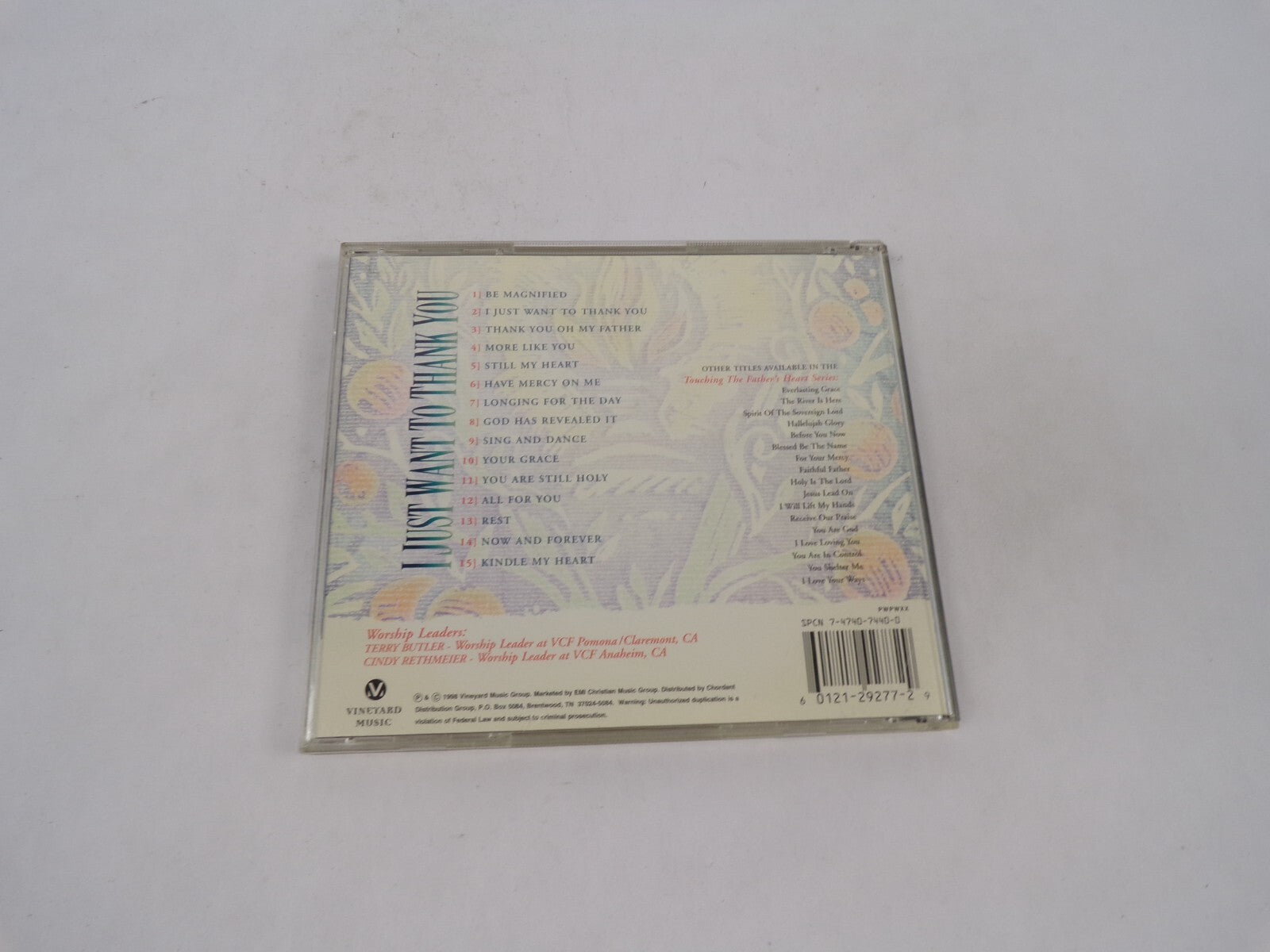 Touching The Father's Heart I Just Want To Thank You Vineyard & Music New CD#71