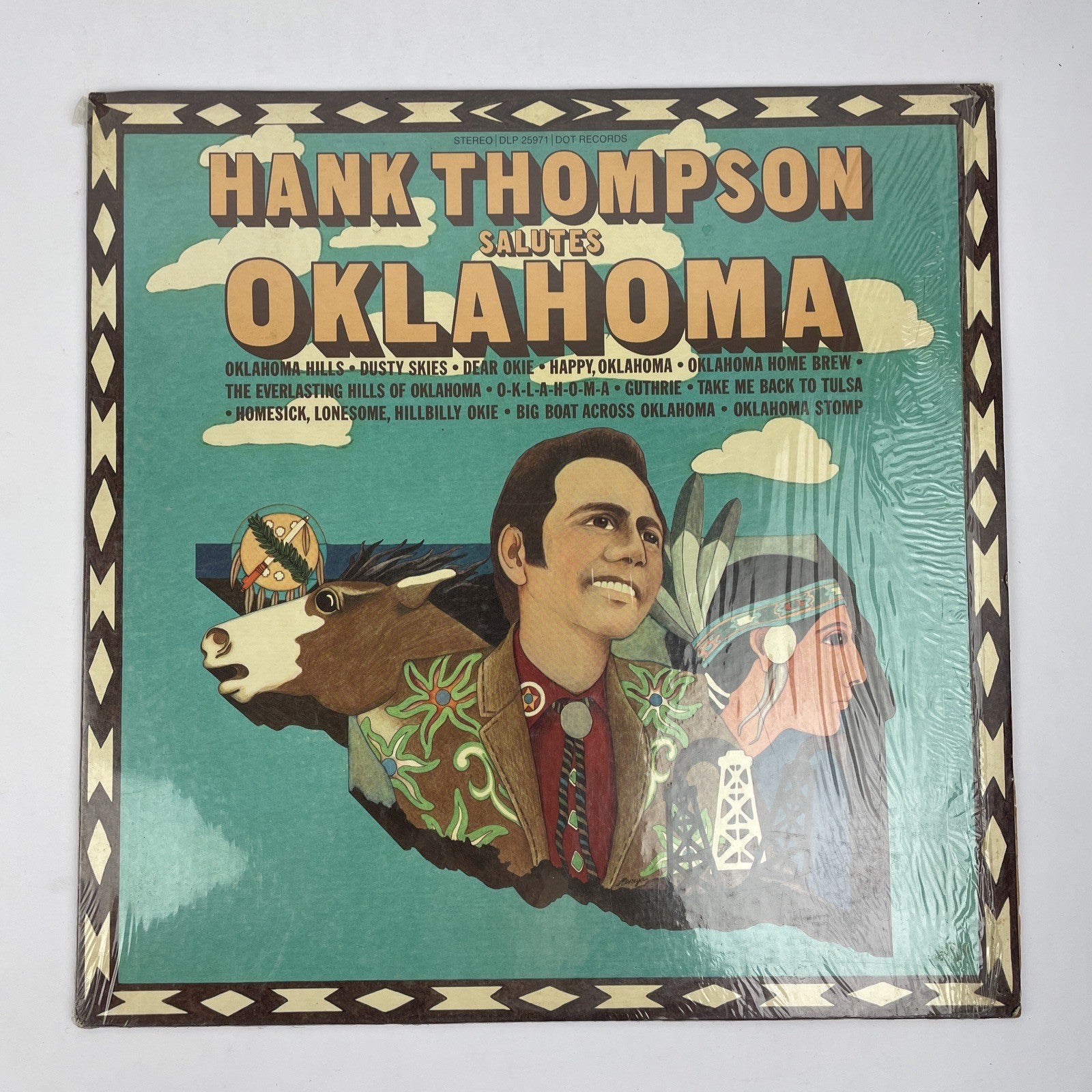 HANK THOMPSON : Salutes Oklahoma DOT 12" LP 33 RPM DLP 25071 VGC