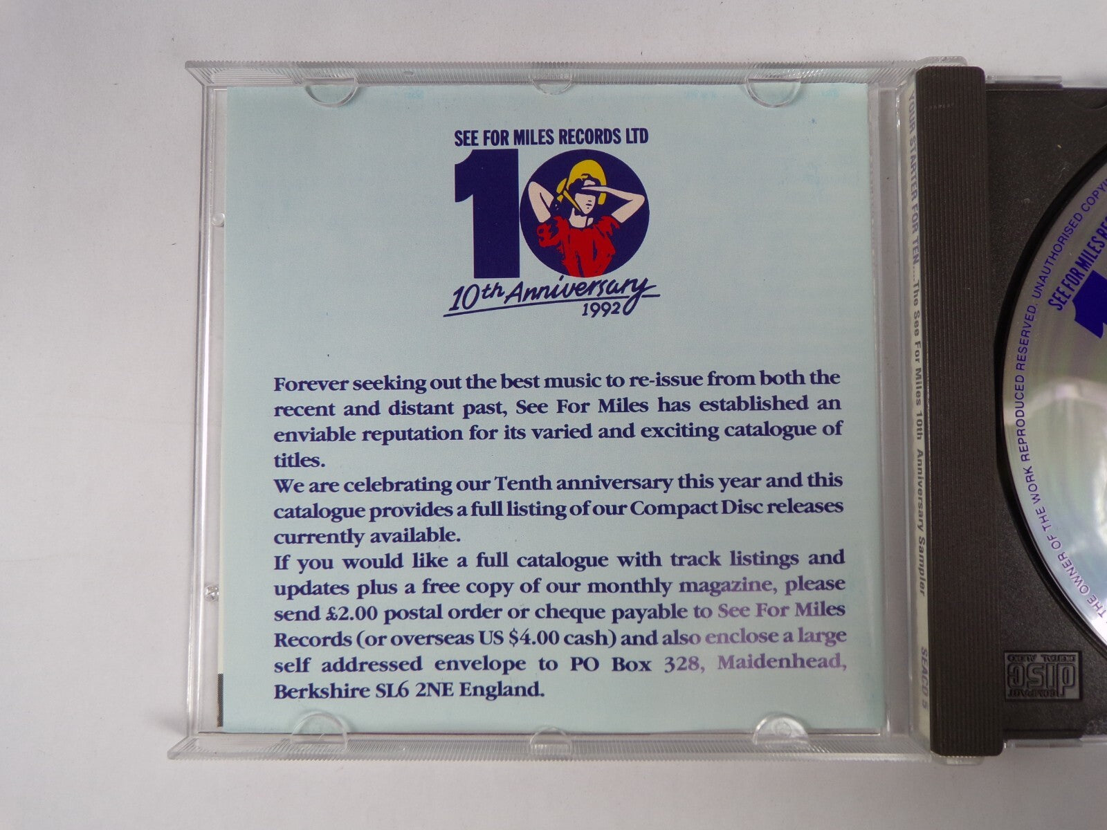 Your Starter For Ten .....The See For Miles 10th Anniversary Sampler CD #19