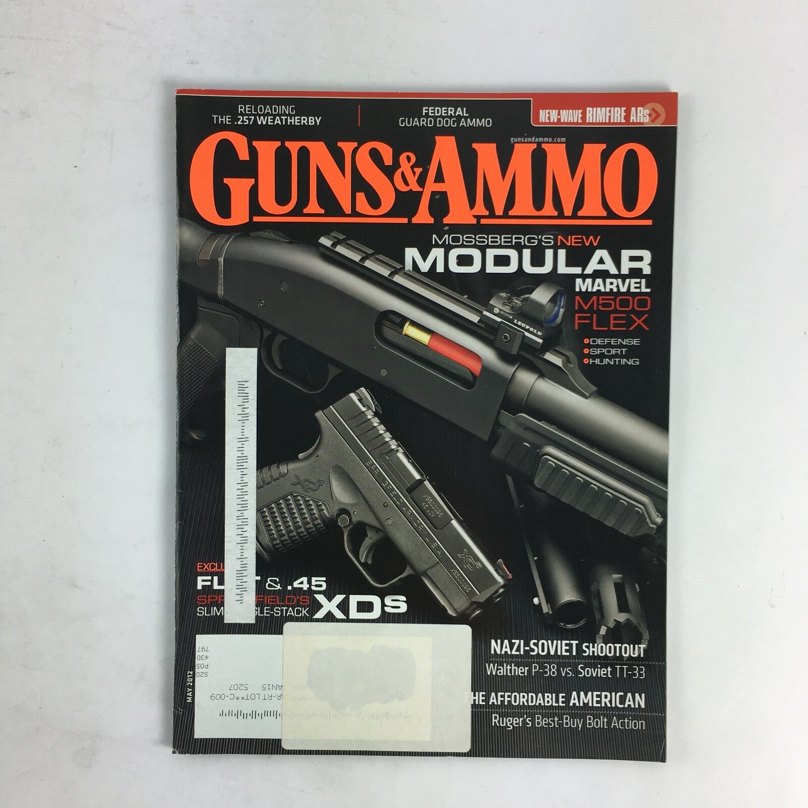 May 2012 Guns & Ammo Magazine Modular Marvel M500 Flex P-38 Vs. Soviet TT-33