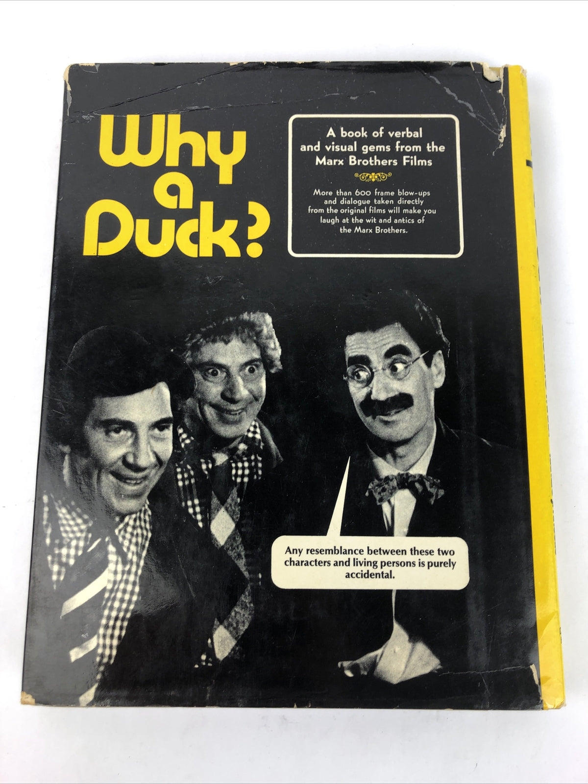Why a Duck? The Marx Brothers Story by Richard J. Anobile Hardcover 1972 Avon