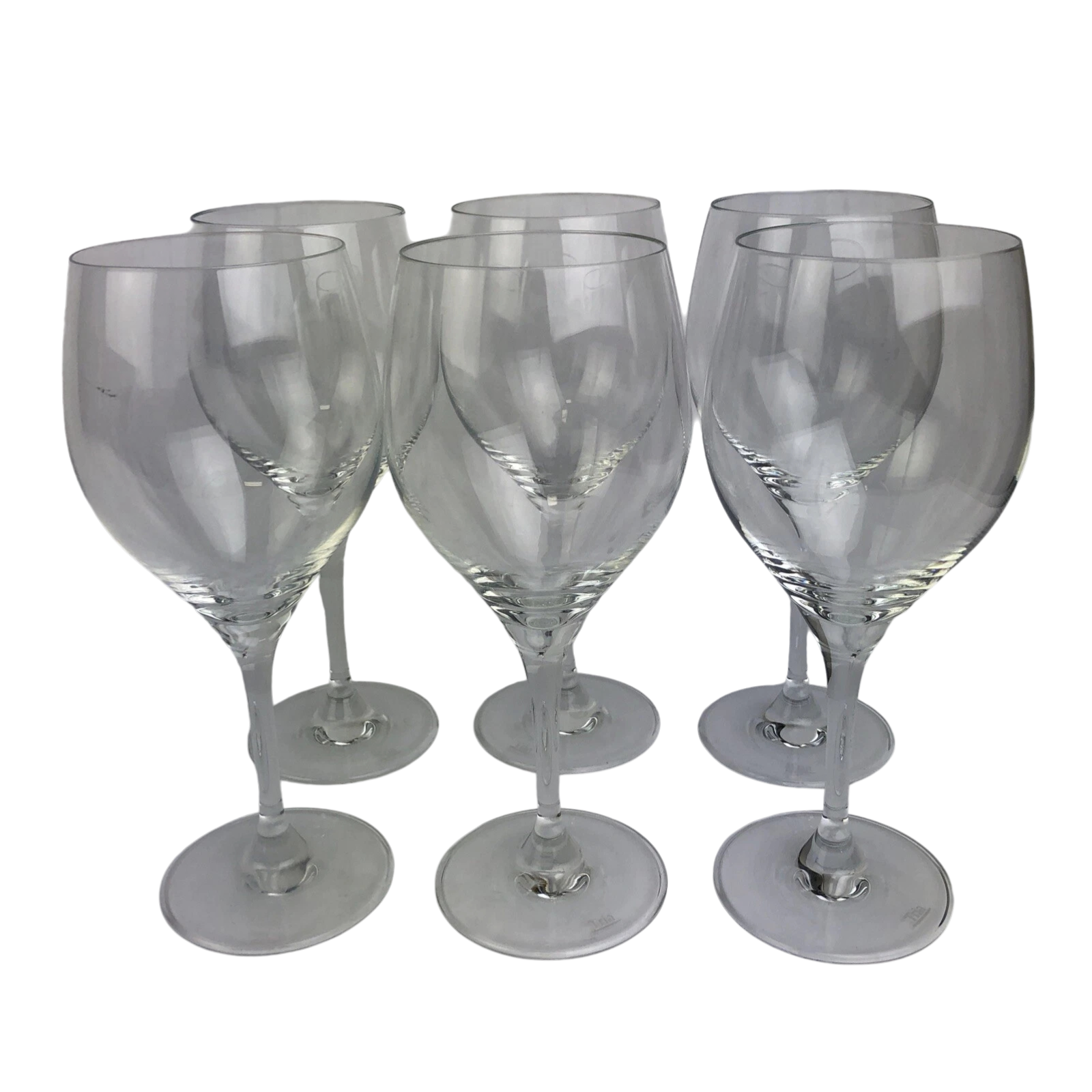 6 x Tria Clear Quality Crystal Wine Glass 8" Tall 3" Mouth - LOOK