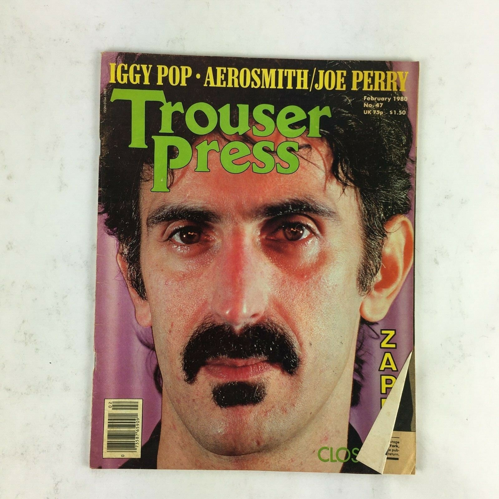 February 1980 Trouser Press Magazine Iggy Pop Aerosmith / Joe Perry