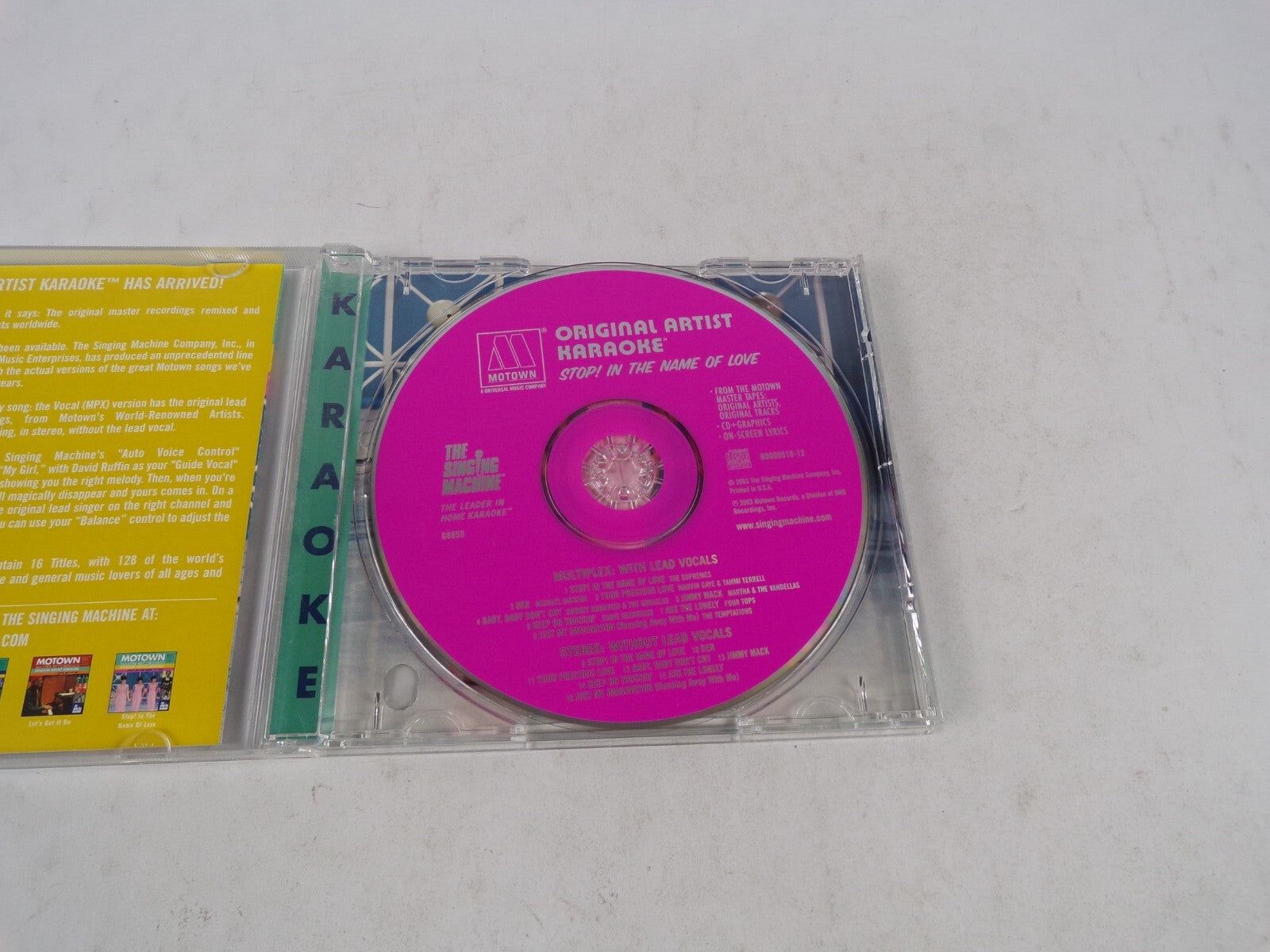 Motown Master Recordings Original Artist Haraoke Stop! In The Name Of Love CD#19