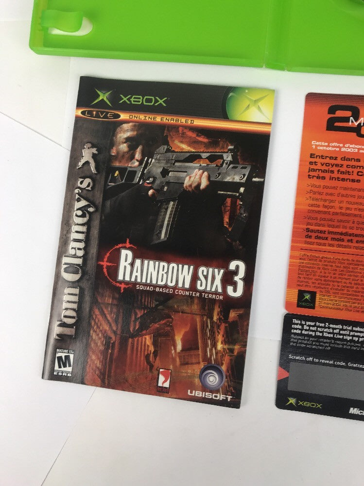 Tom Clancy's Rainbow Six 3 (Microsoft Xbox, 2003) Mint