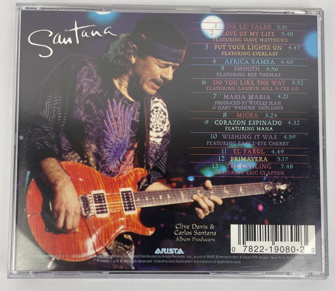 Supernatural - Digital Audio CD By Santana 1999 Artista Records - VGC S