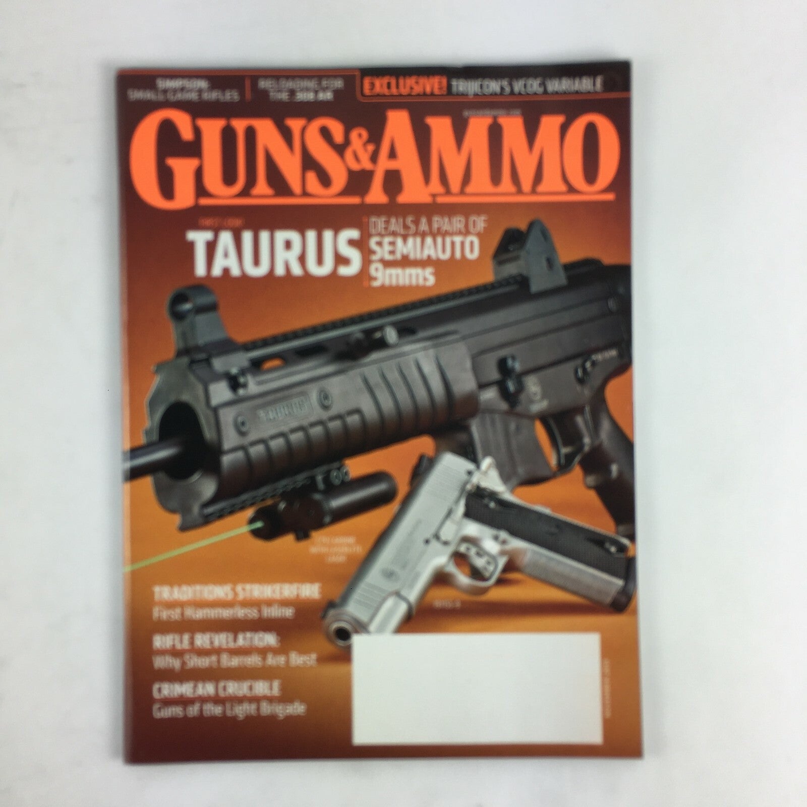 December 2017 Guns & Ammo Magazine Taurus Pair of Semi Auto 9mm Rifle Revelation