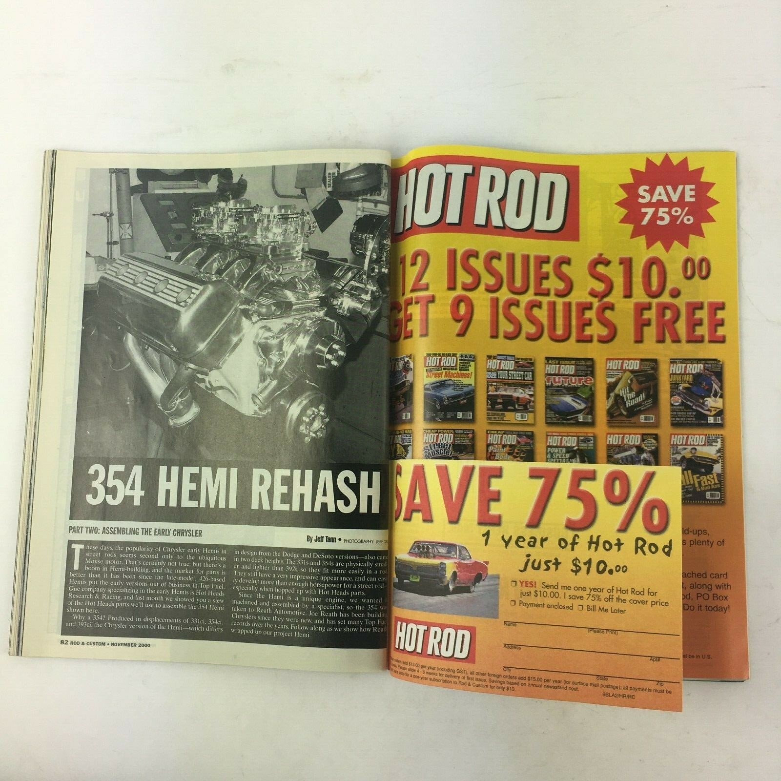 November 2000 Rod & Custom Magazine Build Your Own Nostalgia Hot Rod 500 HP