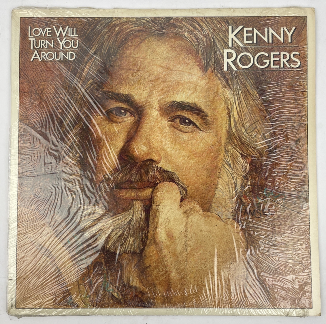 Kenny Rogers Love Will Turn You Around Record Album Vinyl LP w Insert Advert