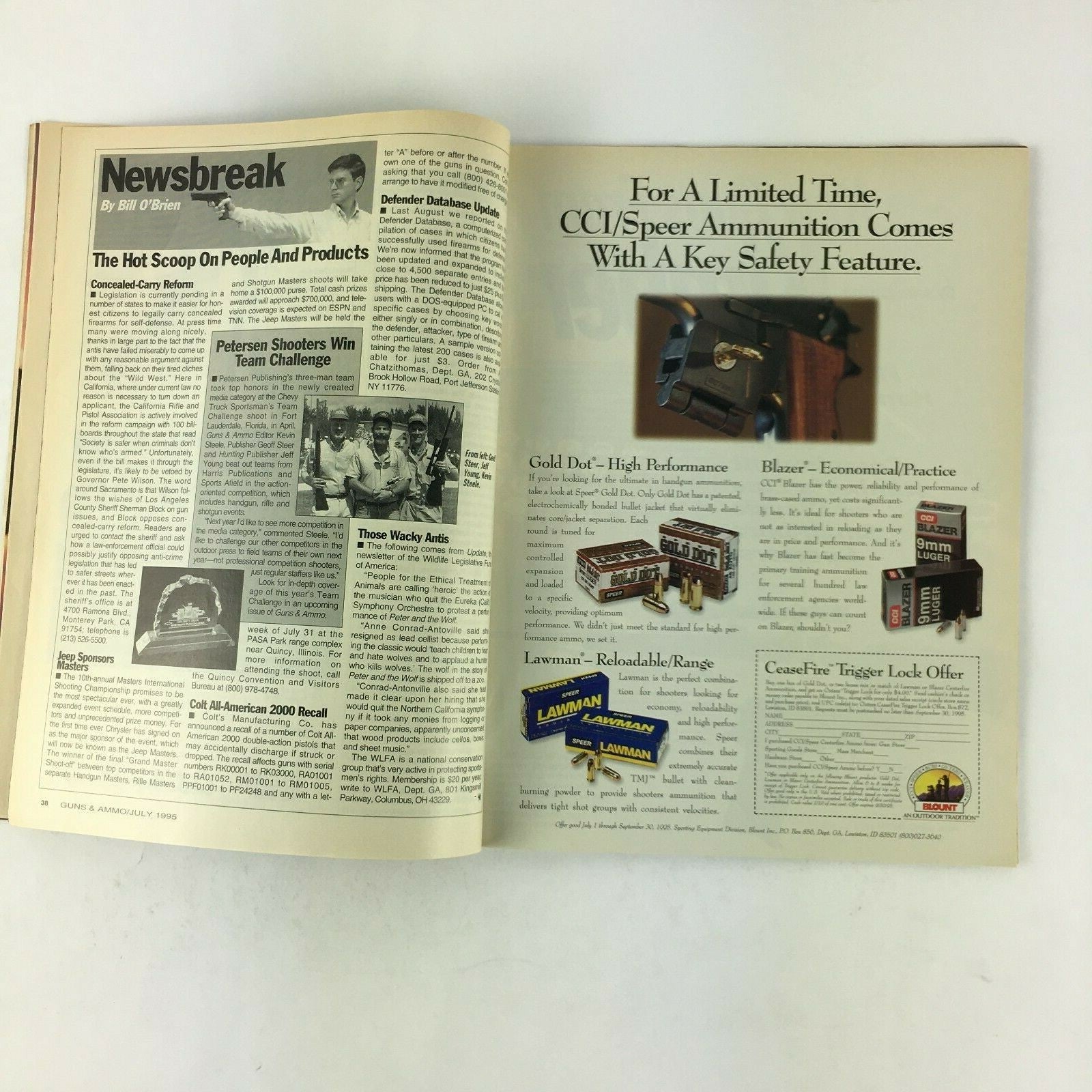 July 1995 Guns & Ammo Magazines Firepower The New Magnum Snubbies .380 ACP