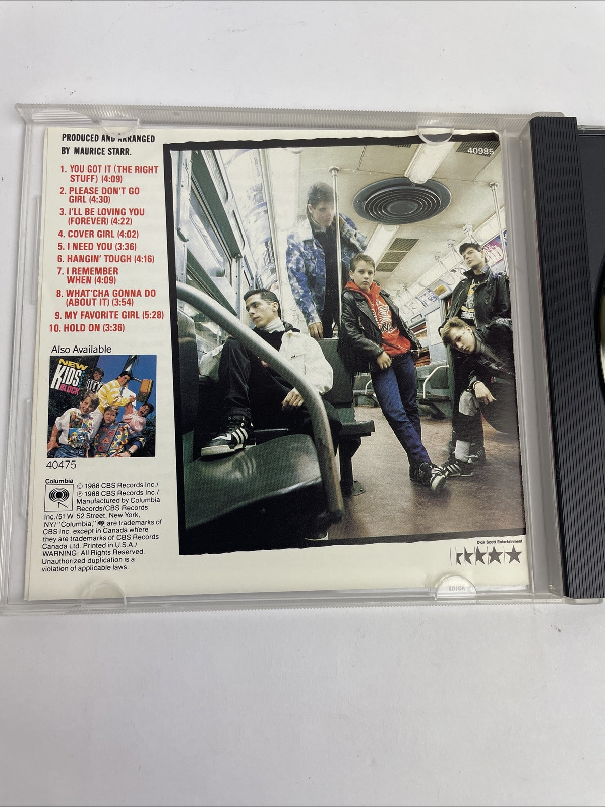 Hangin' Tough - Music CD Nkotb New Kids on the Block 1990-10-25 Columbia VGC #7