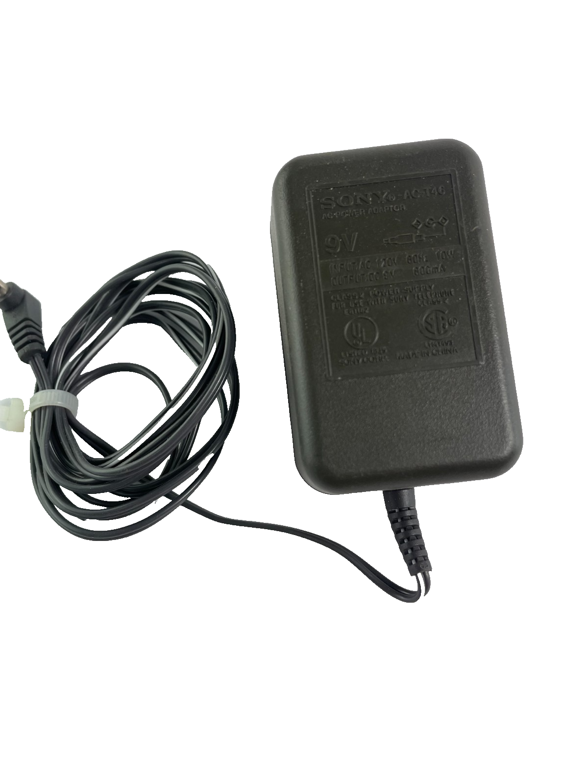 Geniune Sony Model AC-T46 Output 9V 0.60 A AC Power Supply Adapter #A85