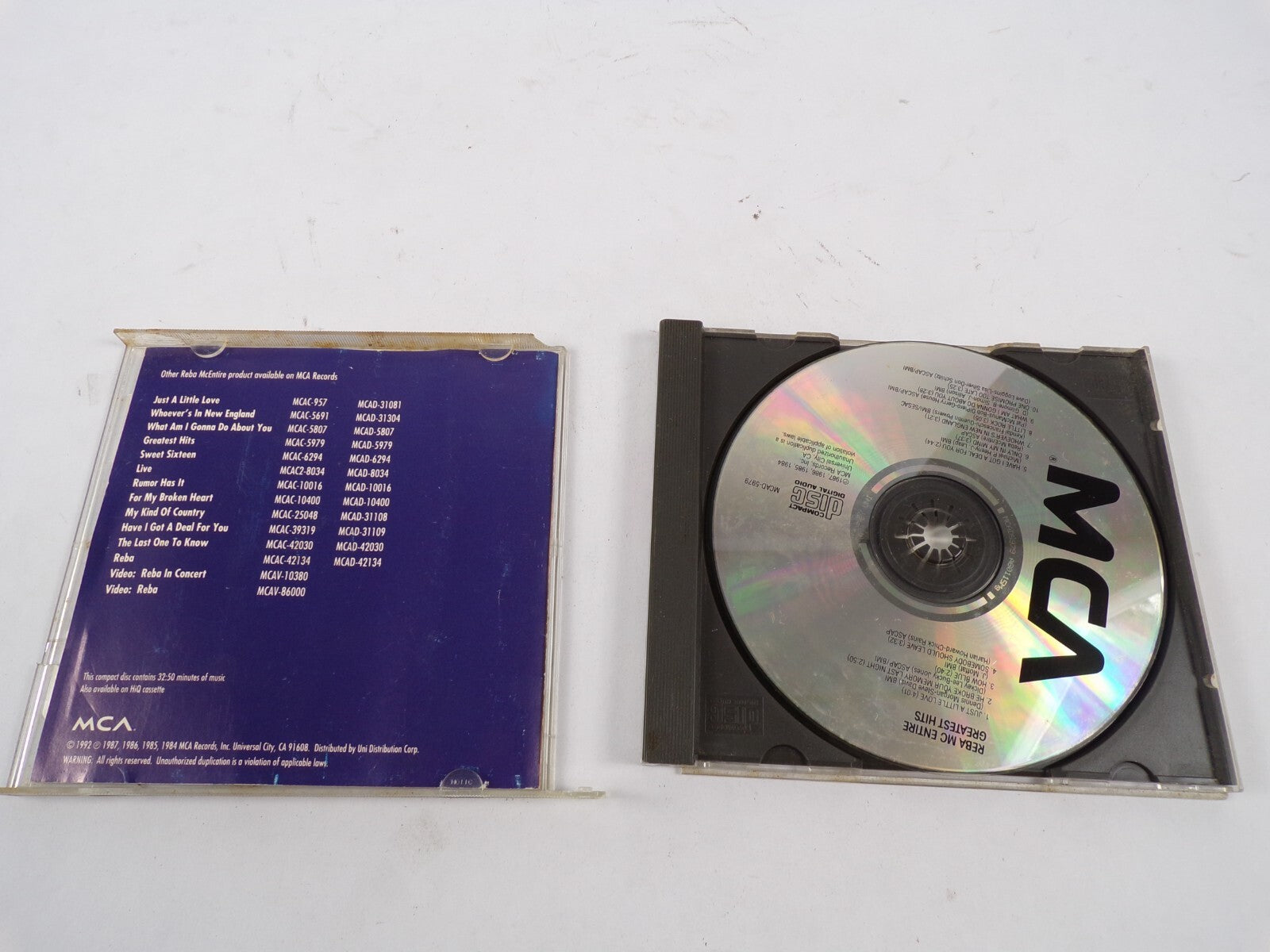 Reba Mc Entire's Greatest Hits Just A Little Love How Blue Only In My Mind CD#16