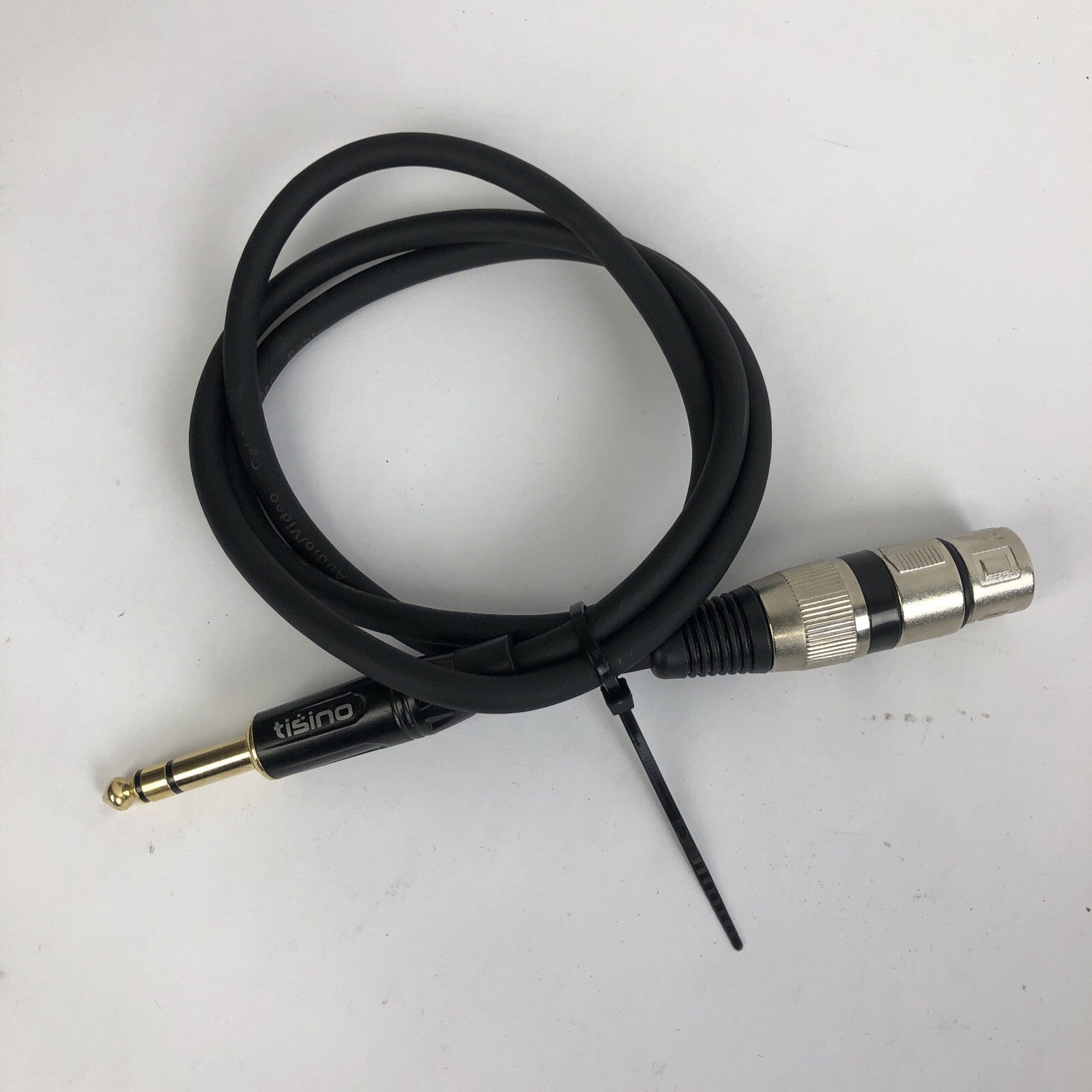 TISINO Female XLR to 1/4 (6.35mm) TS Mono Jack Unbalanced Cable Mic Cord