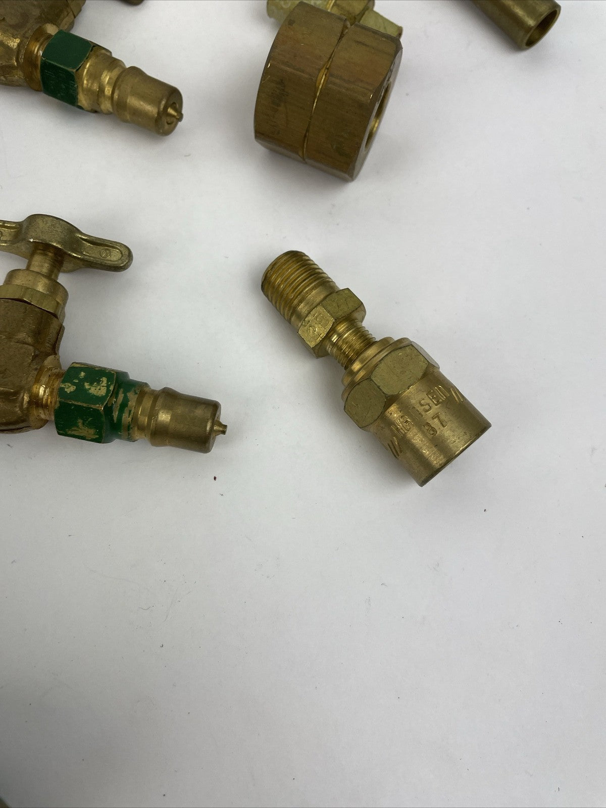 Campbell Hausfeld brass couplers ball valves connections lot steampunk