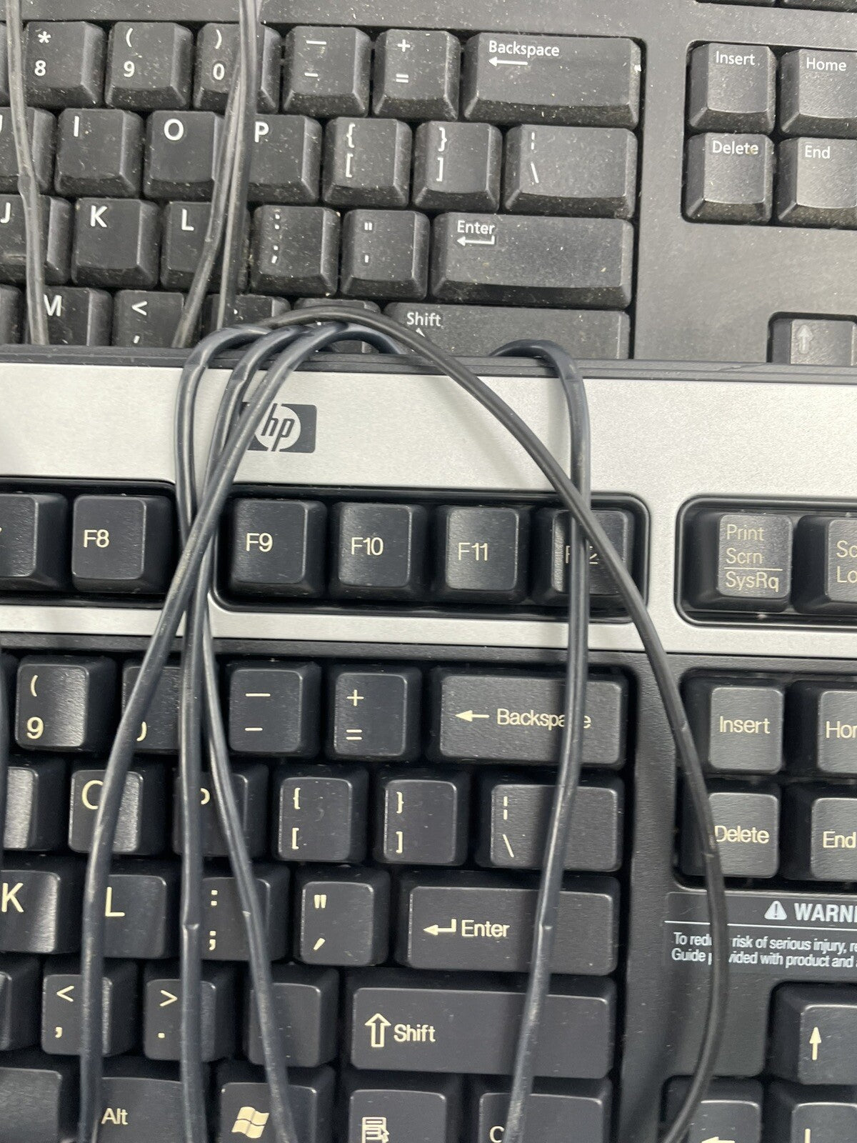 Lot OF 10 - USB Wired Standard Layout Keyboard 104-Key Mixed Random Brand Models