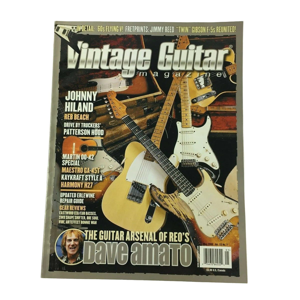 May 2008 Vintage Guitar Magazine Dave Amato Johnny Hiland Martin 00-42