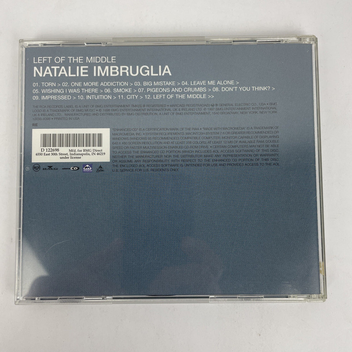 Left of the Middle " Natalie Imbruglia " 1997 Digital Audio Music CD - HI