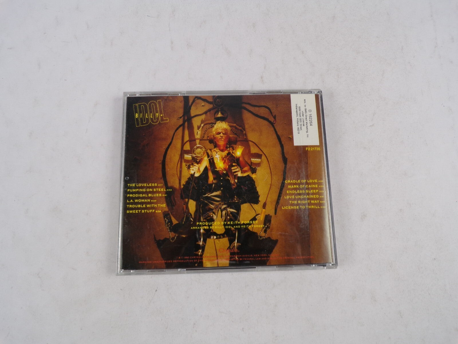 Idol Billy The Loveless Pumping On Steel Prodigal Blues L.A.Woman Trouble CD#34