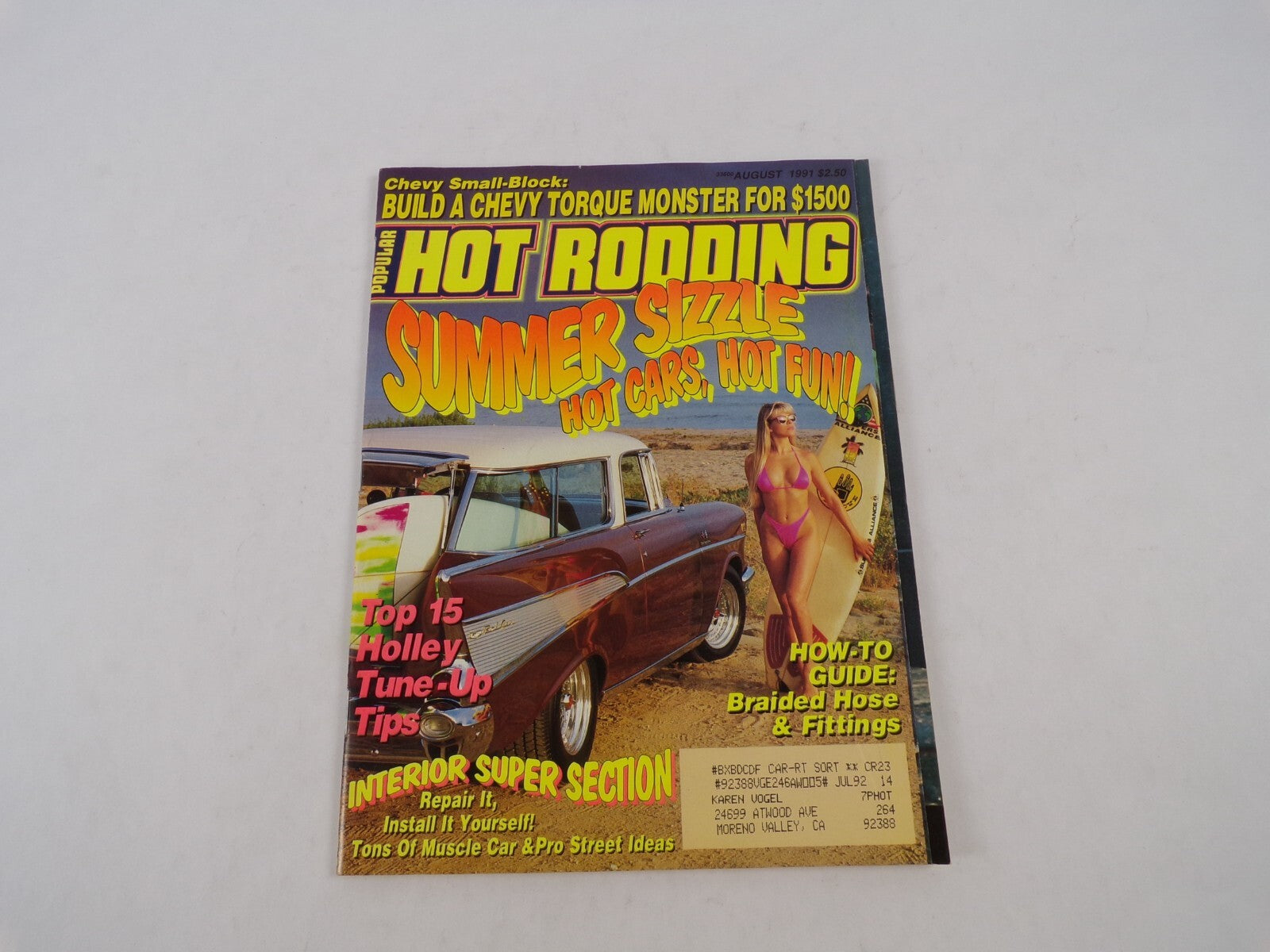 July 1992 Hot Rodding Magazine Summer Sizzle Hot Cars, Hot Fun! Build A Chevy